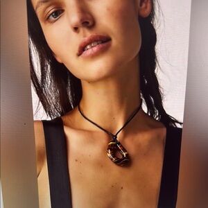 Elegant Silver and Orange Pendant Necklace